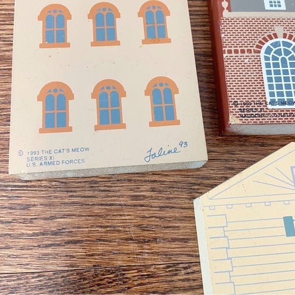 The Cat’s Meow | Vintage 1993 Series XI lot of 3 Mini Wooden Houses cottage core - Picture 7 of 10